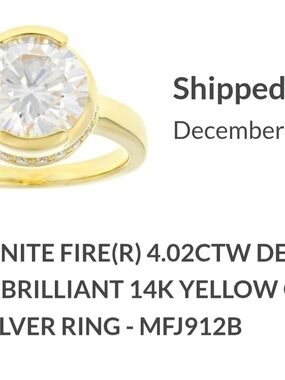 4.02ctw Brilliant Solitaire 14K Yellow Gold Ring